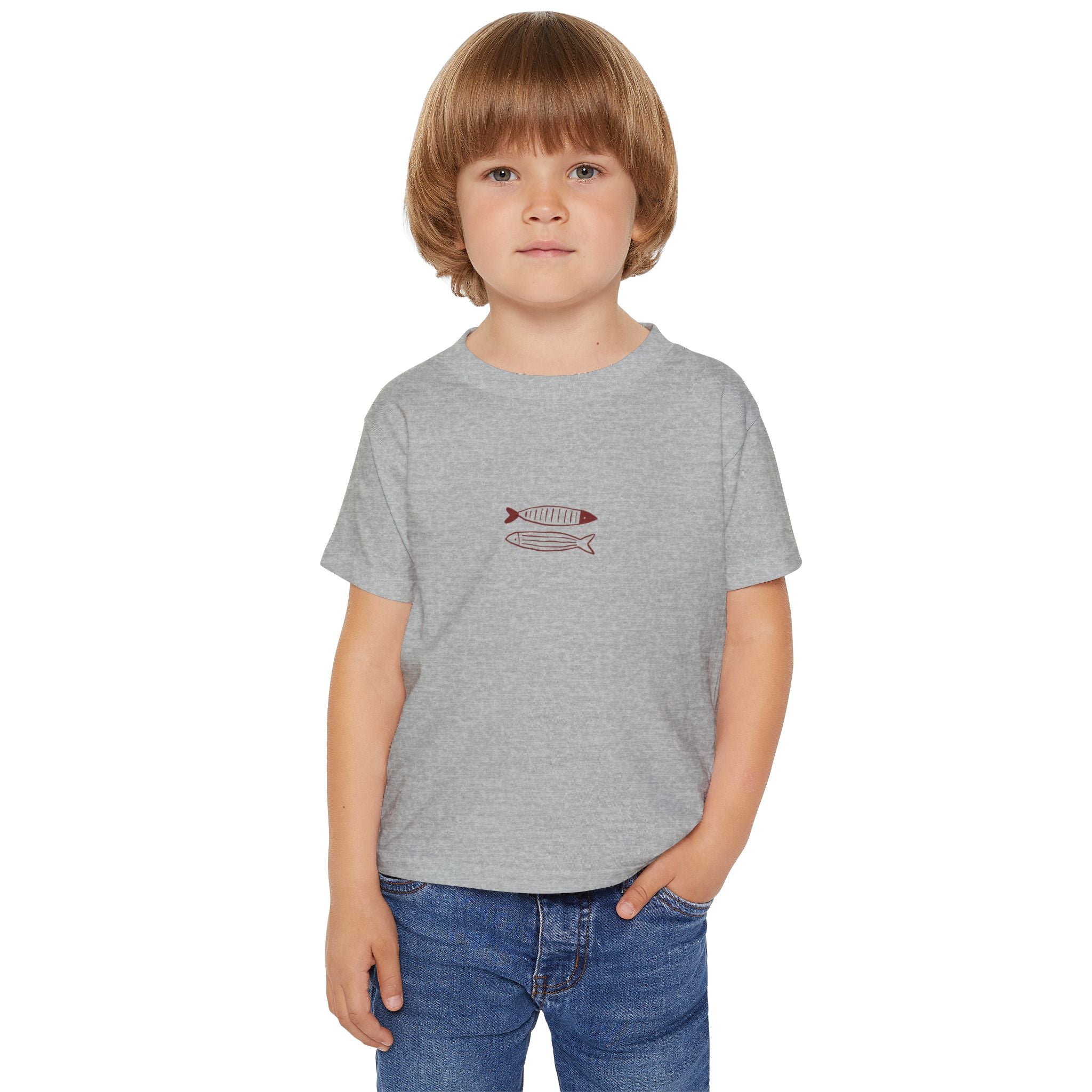 Toddler T-Shirt — Minimalist Fish Graphic Shirt for Kids