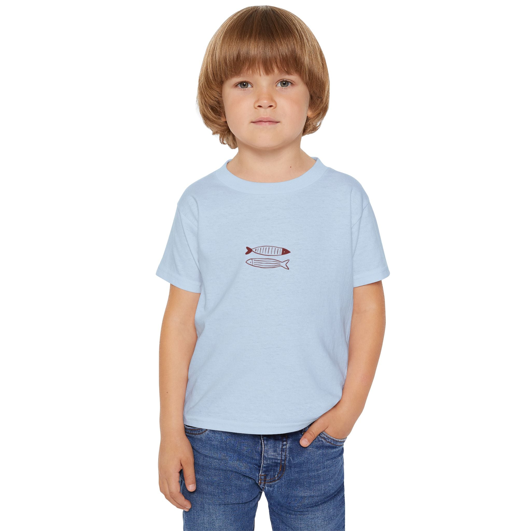 Toddler T-Shirt — Minimalist Fish Graphic Shirt for Kids