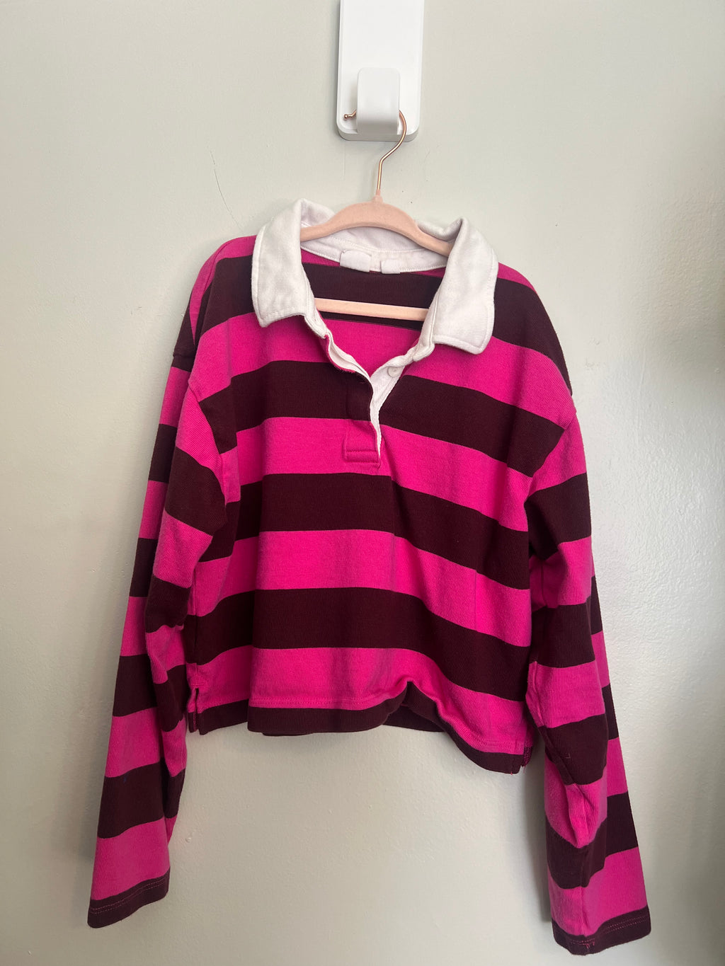 100% Cotton GAP Rugby Polo Long-Sleeve — Kids Large